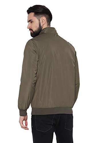 Allen Solly Men's Jacket (ASJKWBOFQ63553_Olive_S)