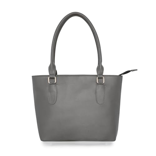 Pierre Cardin Tote Bag For Women | Spacious Compartment With Zipper | PU Leather Handheld Bag For Ladies, Grey