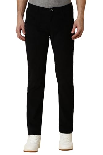 Allen Solly Men's Slim Casual Pants (ASTFQSRF810185_Black