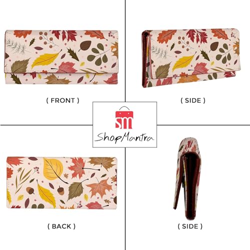 ShopMantra Wallet for Women's | Women's Wallet | Clutch | Vegan Leather | Holds Upto 6 Cards | 2 Notes and 1 Coin Compartment | Magnetic Closure | Multicolor