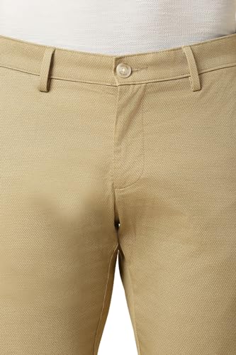 Allen Solly Men's Slim Casual Pants (ASTFQSRFZ66628_Khaki