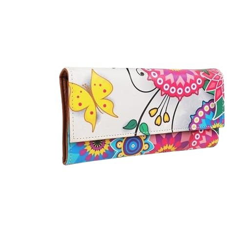 ShopMantra Wallet for Women's | Women's Wallet | Clutch | Vegan Leather | Holds Upto 11 Cards 1 ID Slot | 2 Notes and 1 Coin Compartment | Magnetic Closure | Multicolor