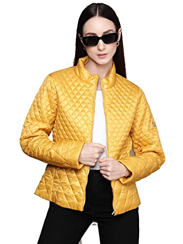 Label RITU KUMAR Yellow Solid Puffer Jacket
