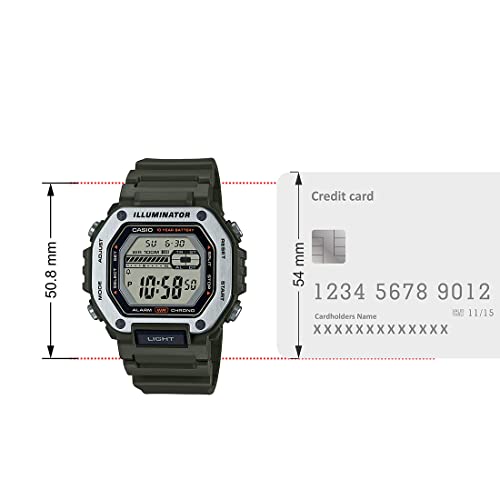 Casio Digital Green Dial Men's Watch-MWD-110H-3AVDF