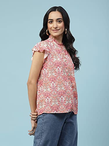 Aarke Ritu Kumar Pink Printed Button-Up Shirt