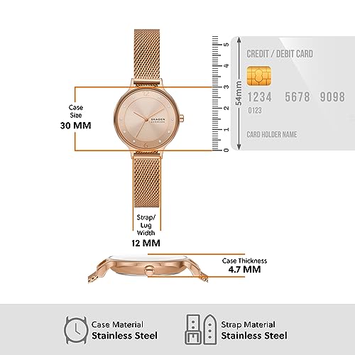 Skagen Anita Lille Analog Rose Gold Dial Women's Watch