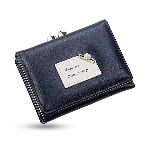 MOCA Womens Girls Ladies Female Short Mini Small Clutch Wallet Purse for Womens Women's Ladies (Black)