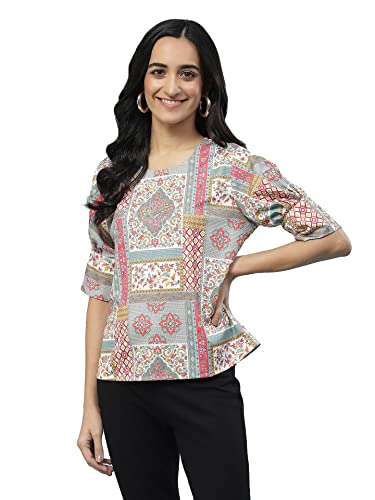 Aarke Ritu Kumar Multi Color Abstract Print Top