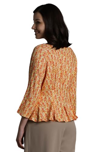 Allen Solly Women's Regular Fit Blouse (Orange)