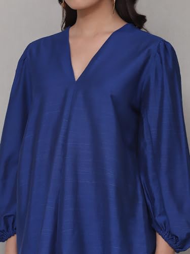 Aarke Ritu Kumar Blue Solid Top