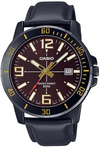 Casio Analog Brown Dial Men's Watch-MTP-VD01BL-5BVUDF