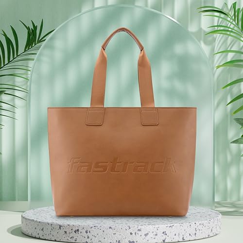 Fastrack Tan College Tote Bag For Women