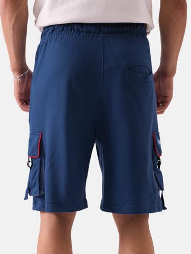 The Souled Store Official Captain America: Sentinel of Liberty Men and Boys Utility Shorts Navy