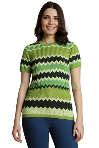 Allen Solly Women's Regular Fit Blouse (Green)