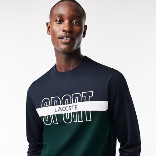 Lacoste Men's Polyester Crew Neck Sweatshirt (SH108365U_Green