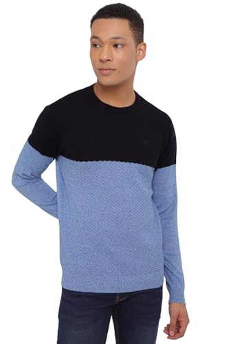 Allen Solly Men's Cotton Casual Sweater (ASSWWRGFE64478_Blue