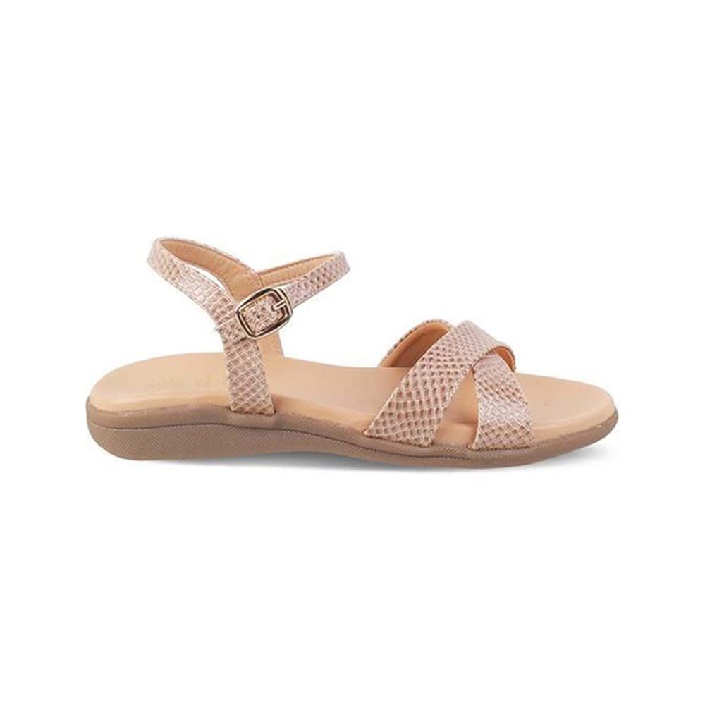 tresmode 221-ABACKSTRAP BEIGE SMART CASUAL FLATS SANDALS