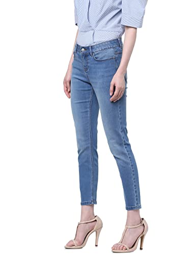 VERO MODA Women's Slim Jeans (10277959-Medium Blue Denim 34)