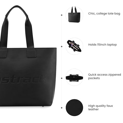 Fastrack Black College Tote Bag For Women