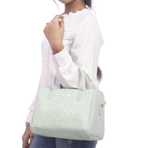 SACCI MUCCI Women's Handbag | Women's Tote Bag | Women's Top-Handle Bags | Women's Satchels | Women's Hobos & Shoulder Bags-Alligator Print (MInt Green)