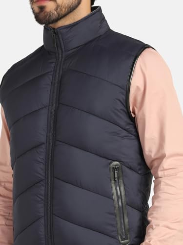 blackberrys Waist Coat Slim Fit Solid Zipper Jacket