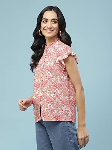 Aarke Ritu Kumar Pink Printed Button-Up Shirt