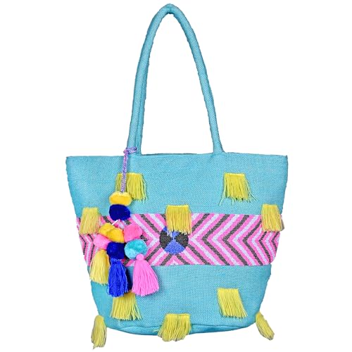 Boho Girl Multicolor Chateau Rose Beaded Tote For Women and Girls