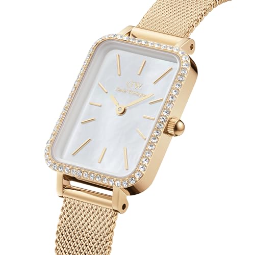 Daniel Wellington Women Analogue Mother of Pearl White Square Dial Watch- DW00100668K