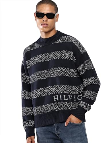 Tommy Hilfiger Men's Cotton Casual Sweater (A2BMS147 Blue