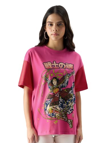 The Souled Store Official Women Warner 100: Wonder Warrior Oversized T-Shirts