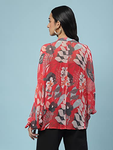 Aarke Ritu Kumar Red Botanical Print Top