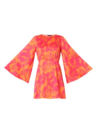 VERO MODA Women's Polyester Shift Above The Knee Dress (Pink Peacock)