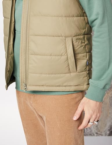 Amazon Brand - Symbol Men's Quilted Sleeveless Bomber Jacket (AZ-TR-AW01_Sage_L)