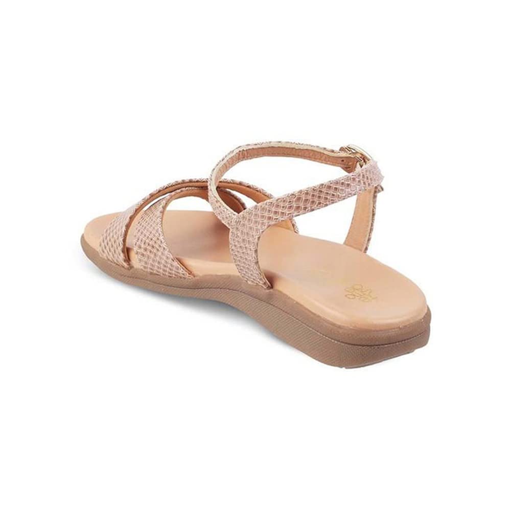 tresmode 221-ABACKSTRAP BEIGE SMART CASUAL FLATS SANDALS