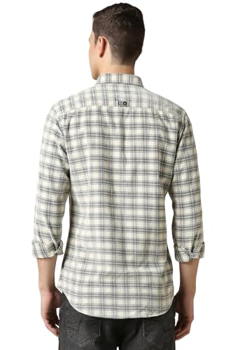 Allen Solly Men's Regular Fit Shirt (ALSFVCUFR78056_Beige