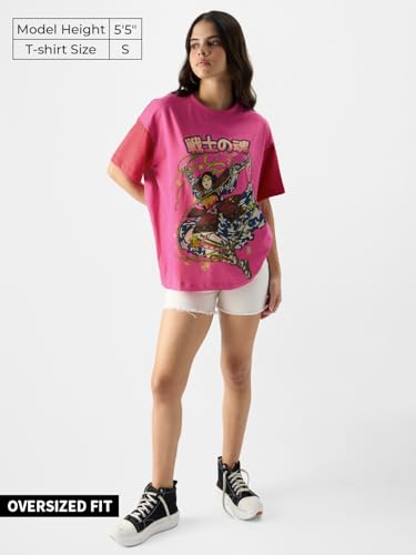 The Souled Store Official Women Warner 100: Wonder Warrior Oversized T-Shirts