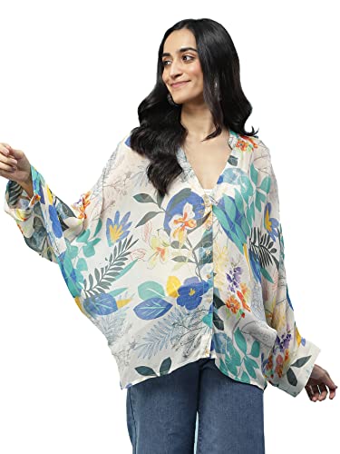 Aarke Ritu Kumar Off White Botanical Print Top