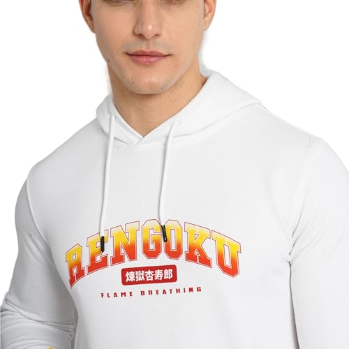 Celio Men Demon Slayer Graphic White Regular Sweatshirt
