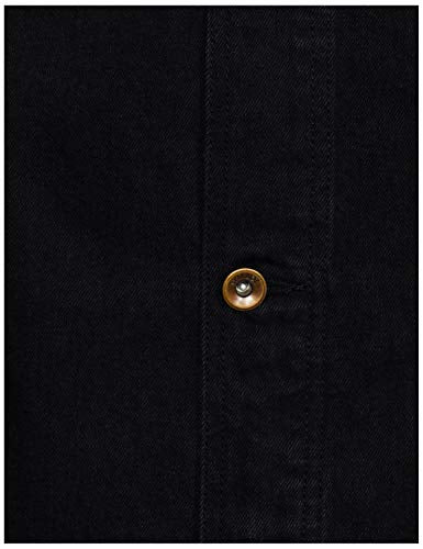 Amazon Brand - Symbol Men's Cotton Denim Jacket (A2-ID-SY-DN01_Jet Black_3XL)