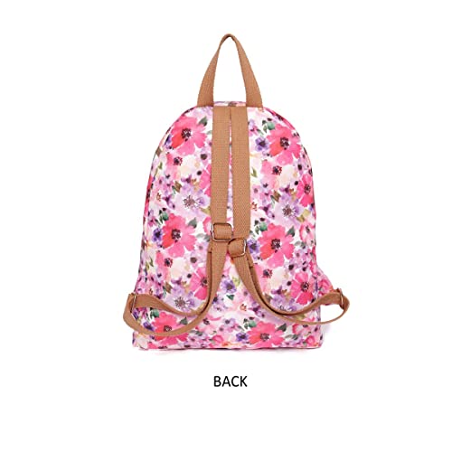 ASTRID Printed Backpack For Girls Medium Size (PINK)