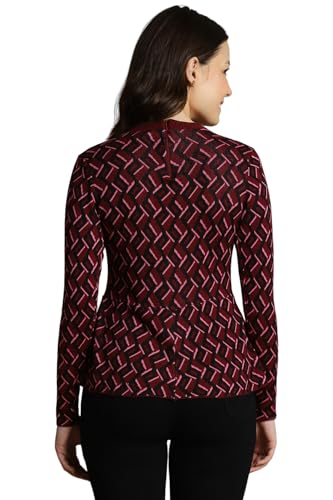 Allen Solly Women's Regular Fit Blouse (Maroon)