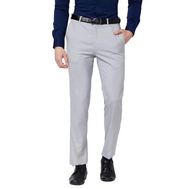 Raymond Contemporary Fit Grey Formal Trouser for Men