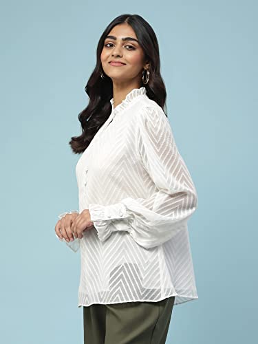 Aarke Ritu Kumar White Solid Top