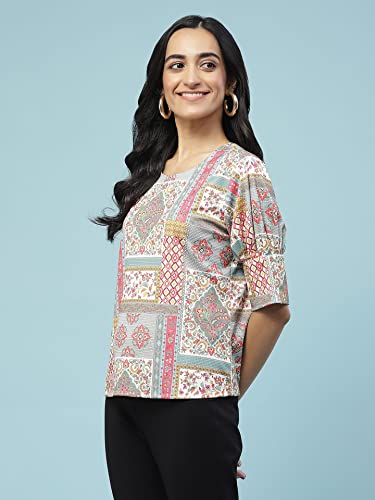 Aarke Ritu Kumar Multi Color Abstract Print Top