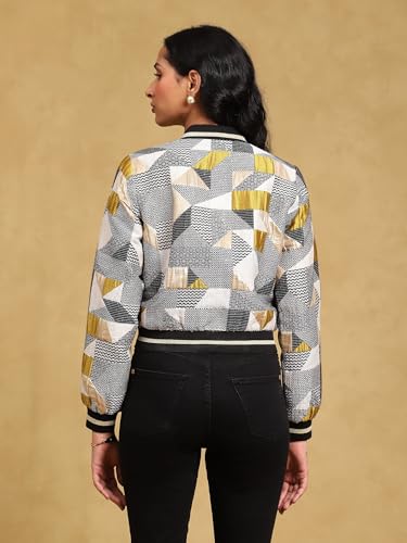 Label RITU KUMAR Silver Jacquard Jacket