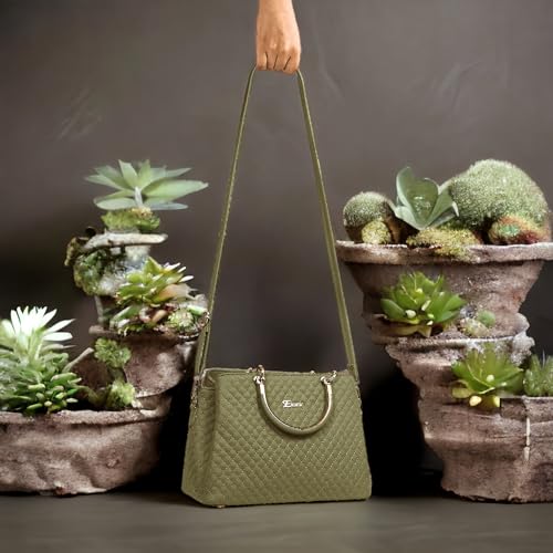 EXOTIC Women's stiched Hand/Sling bag (Olive)