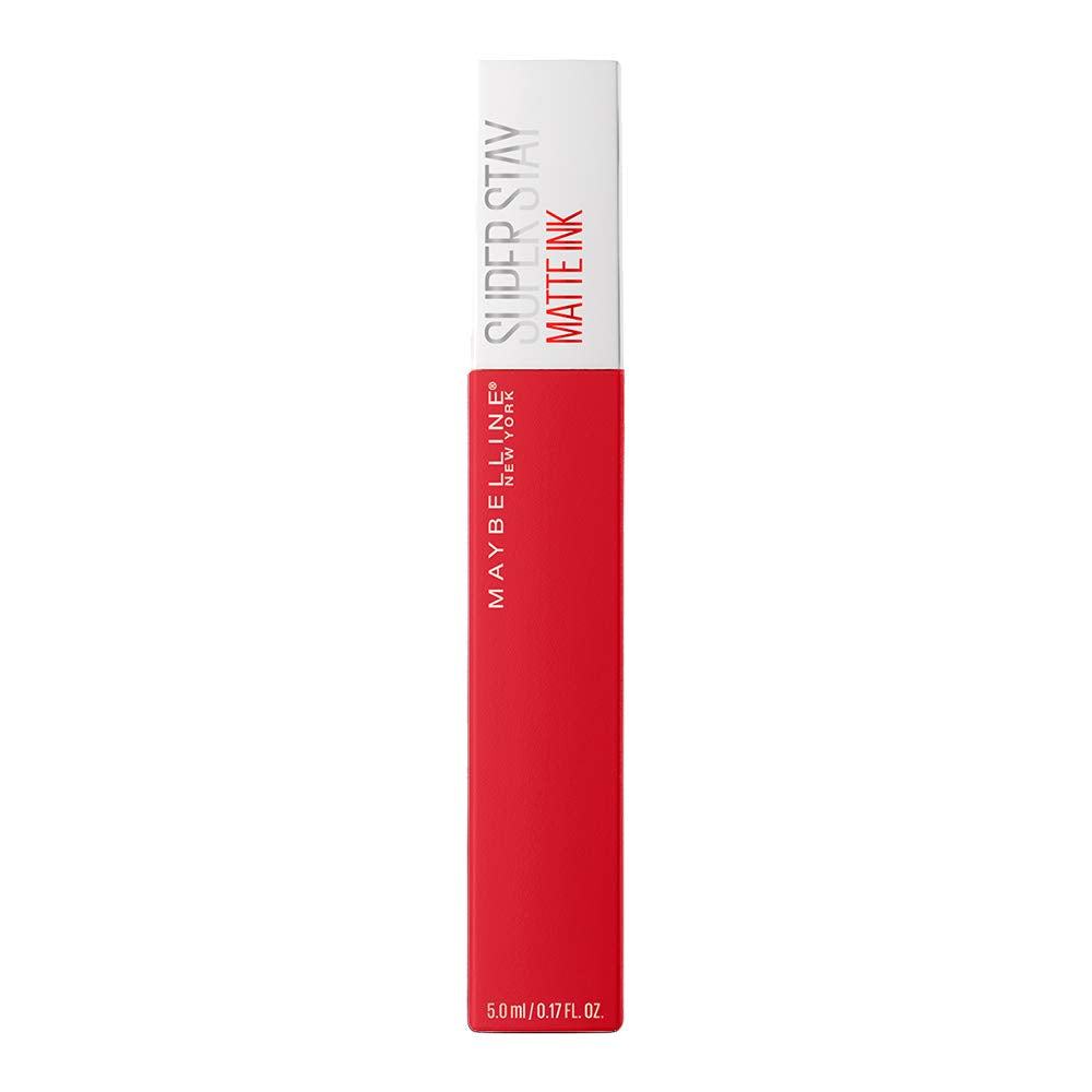 Maybelline New York Super Stay Matte Ink Liquid Lipstick, 220 Ambitious, 5ml & Maybelline New York Line Tattoo High Impact Liner Black, 1g