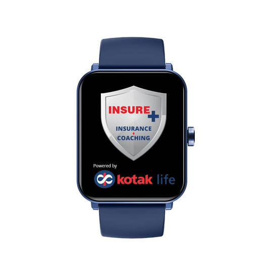 GOQii Insure+ 5 lakhs Health Insurance with Smart Vital Max (Blue) and 3 Months Personal Coaching