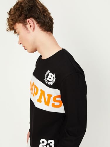 Max Mens Activewear Sweatshirt,Black,S
