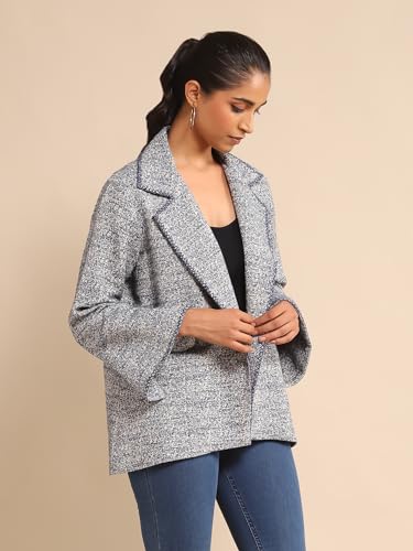 Ritu Kumar Blue Cotton Jacquard Jacket